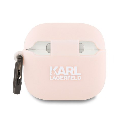 Karl Lagerfeld nakładka do AirPods 4 Silicone Choupette Head 3D Różowa
