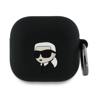 Karl Lagerfeld nakładka do AirPods 4 Silicone Karl Head 3D Czarna