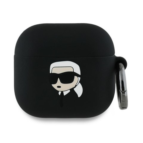 Karl Lagerfeld nakładka do AirPods 4 Silicone Karl Head 3D Czarna