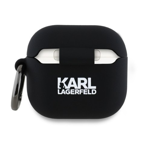 Karl Lagerfeld nakładka do AirPods 4 Silicone Karl Head 3D Czarna