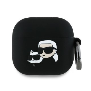 Karl Lagerfeld nakładka do AirPods 4 Silicone Karl&Choupette Head 3D Czarna