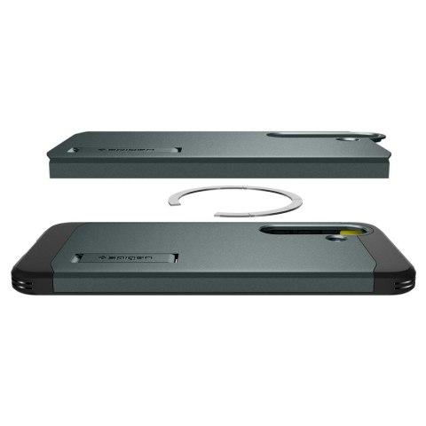 Spigen nakładka Tough Armor MagSafe do Samsung Galaxy S25+ Zielona Otchłań