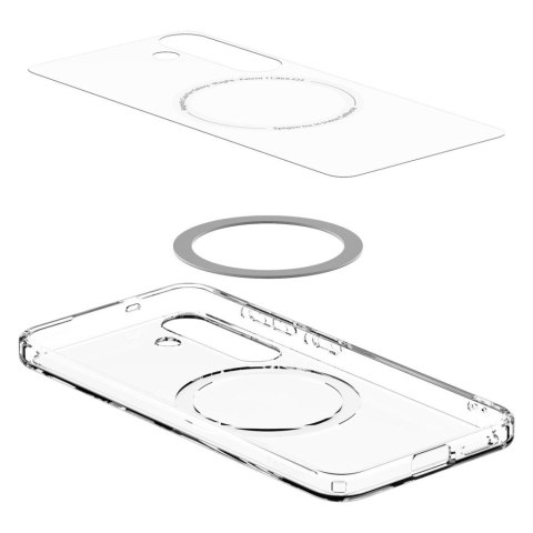 Spigen nakładka Ultra Hybrid Mag MagSafe do Samsung Galaxy S25 Przezroczysta Biała