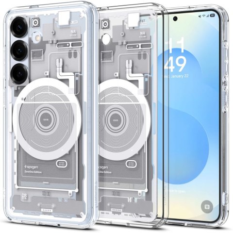 Spigen nakładka Ultra Hybrid Mag MagSafe do Samsung Galaxy S25 Zero One Biała