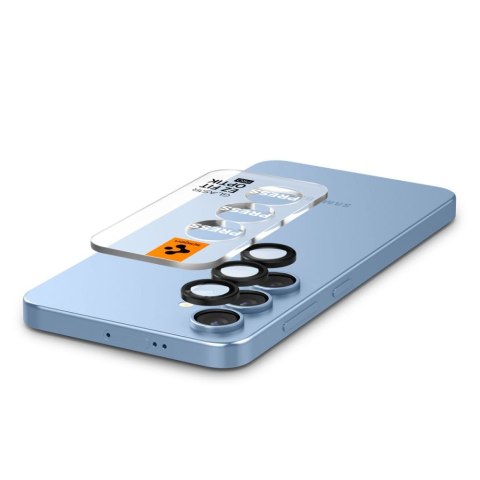 Spigen osłona aparatu Optik Pro Glas.Tr "EZ Fit" Camera Protector 2-Pack do Samsung Galaxy S25 Czarna