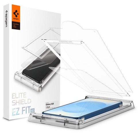 Spigen szkło hybrydowe Elite Shield "EZ Fit" do Samsung Galaxy S25 Przezroczyste