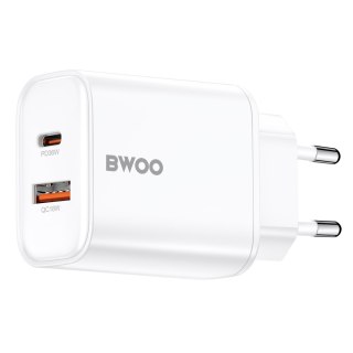 BWOO ładowarka sieciowa PD CDA207 1x USB 1xUSB-C 36W biały