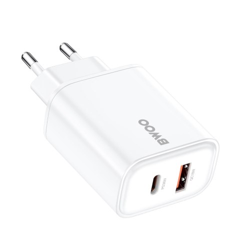 BWOO ładowarka sieciowa PD CDA207 1x USB 1xUSB-C 36W biały