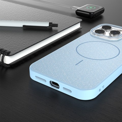 Nakładka Glitter Thin Mag do iPhone 11 niebieska