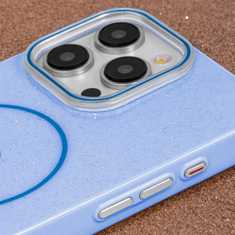 Nakładka Glitter Thin Mag do iPhone 13 6,1" niebieska