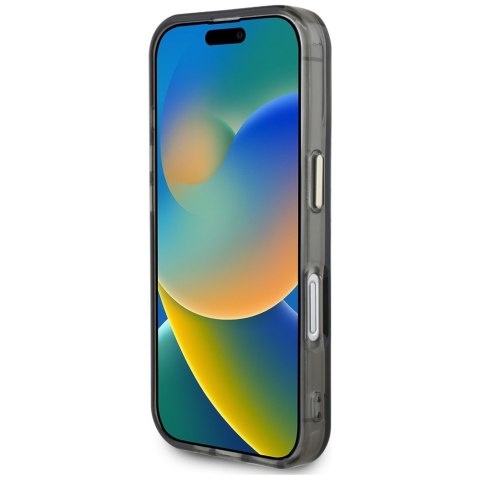 Guess nakładka Hardcase MagSafe IML Metal Mountain Logo do iPhone 16 6,1" Czarna