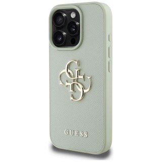 Guess nakładka Hardcase PU Grained Big 4G and Classic Logo do iPhone 16 Pro 6,3" Zielona