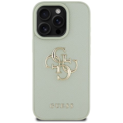 Guess nakładka Hardcase PU Grained Big 4G and Classic Logo do iPhone 16 Pro 6,3" Zielona