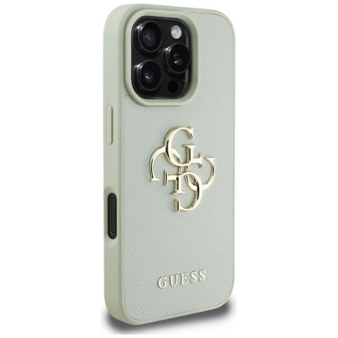 Guess nakładka Hardcase PU Grained Big 4G and Classic Logo do iPhone 16 Pro Max 6,9" Zielona