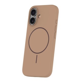 Nakładka Silicone Thin Mag do iPhone 16e brązowa