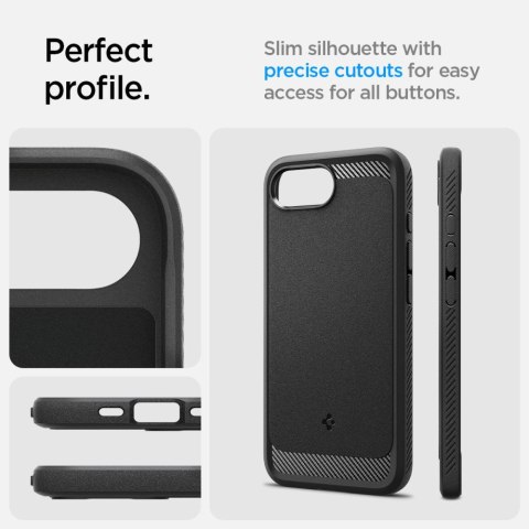 Spigen nakładka Rugged Armor Mag MagSafe do iPhone 16E Czarna Matowa