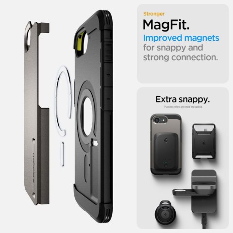Spigen nakładka Tough Armor Mag MagSafe do iPhone 16E Gunmetal