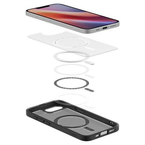 Spigen nakładka Ultra Hybrid Mag MagSafe do iPhone 16E Półprzezroczysta Czarna