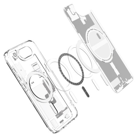 Spigen nakładka Ultra Hybrid Mag MagSafe do iPhone 16E Zero One Biała
