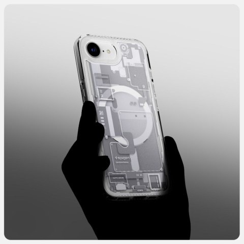Spigen nakładka Ultra Hybrid Mag MagSafe do iPhone 16E Zero One Biała