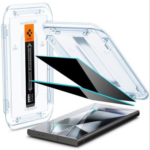 Spigen szkło hartowane Glas.TR „EZ Fit" 2-Pack do Samsung Galaxy S24 Ultra Privacy