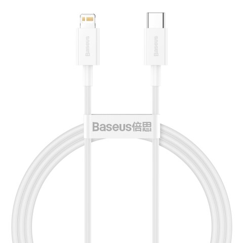Baseus kabel Superior PD USB-C - Lightning 1,0 m biały 20W