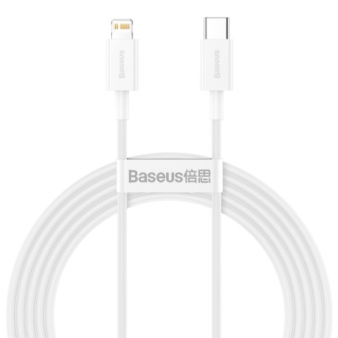 Baseus kabel Superior PD USB-C - Lightning 2,0 m biały 20W