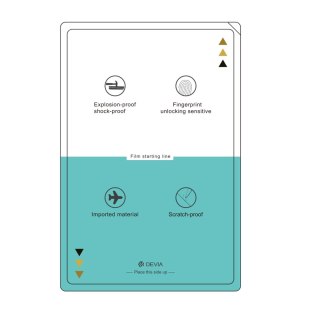 Devia Zestaw folii anticrash mat do maszyny tnącej 50szt na smartfony na ekran