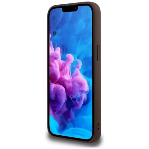 Guess Nakładka HC 4G PU Big Logo do iPhone 16e Brązowa
