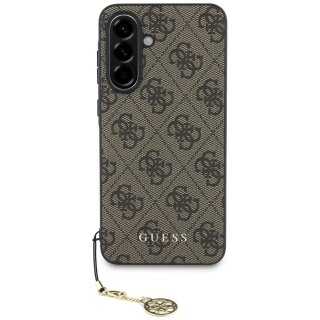 Guess Nakładka HC PU 4G Charm do Samsung Galaxy A36 Brązowa