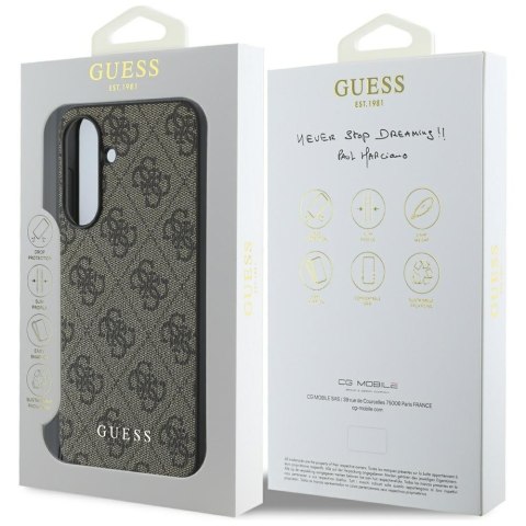 Guess Nakładka HC PU 4G Charm do Samsung Galaxy A36 Brązowa