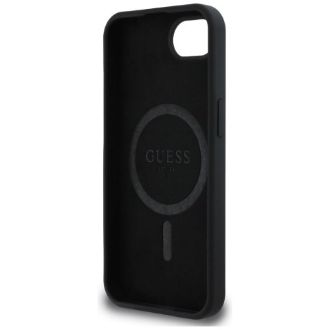 Guess Nakładka HC Silicone Script Metal Logo do iPhone 16e Czarna