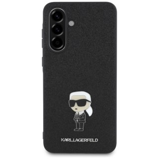 Karl Lagerfeld Nakładka HC Ikonik Fixed Glitter Ikonik Logo Metal Pin do Samsung Galaxy A56 Czarna