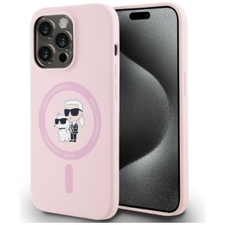 Karl Lagerfeld Nakładka HC MagSafe Silicone KC Body Ring do iPhone 14 Pro Różowa