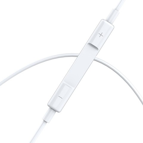 BWOO Przewodowe słuchawki Lightning z regulacją głośności HF179 białe