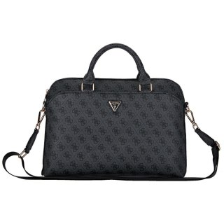 Guess torba Computer Bag 4G Zipper Pocket & Triangle Logo do laptopa 15" czarna