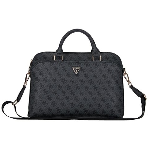 Guess torba Computer Bag 4G Zipper Pocket & Triangle Logo do laptopa 15" czarna