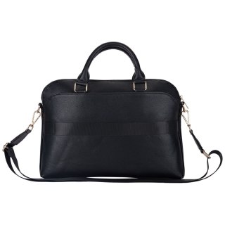 Guess torba Computer Bag Grained PU Zipper Pocket & Triangle Logo do laptopa 15" czarna