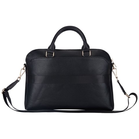 Guess torba Computer Bag Grained PU Zipper Pocket & Triangle Logo do laptopa 15" czarna