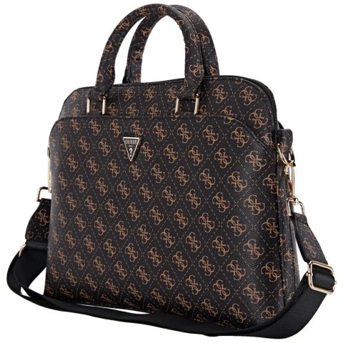 Guess torba Computer Bag New 4G Zipper Pocket & Triangle Logo do laptopa 15" czarna