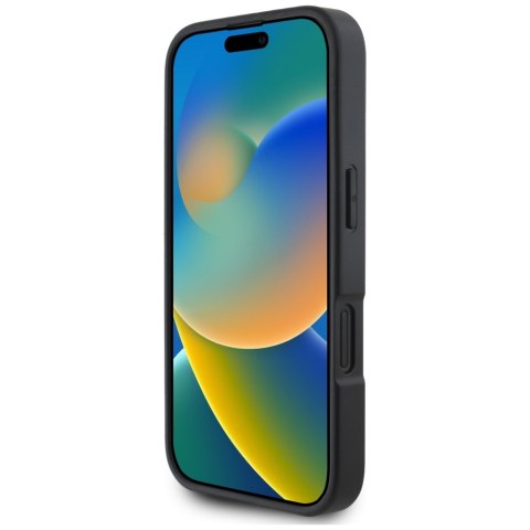 Karl Lagerfeld Nakładka HC Grained PU CardSlot Metal Elong do iPhone 16 Czarna