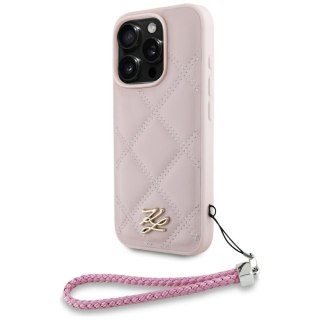 Karl Lagerfeld Nakładka HC Quilted PU Initial Logo & Chain Strap do iPhone 16 Pro Max Różowa