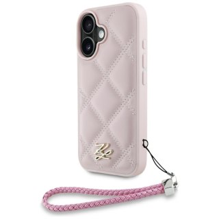 Karl Lagerfeld Nakładka HC Quilted PU Initial Logo & Chain Strap do iPhone 16 Różowa