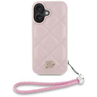 Karl Lagerfeld Nakładka HC Quilted PU Initial Logo & Chain Strap do iPhone 16 Różowa