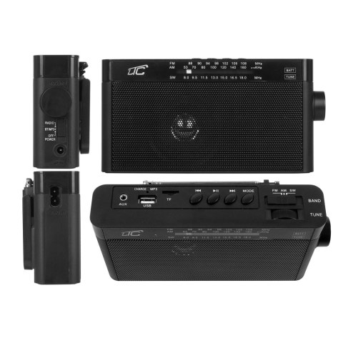 LTC przenośne radio SONA, Bluetooth, USB, TF, czarne