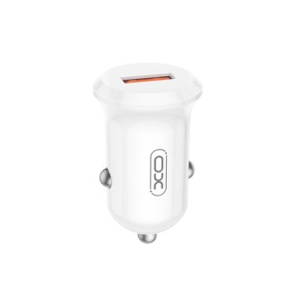 XO ładowarka samochodowa CC68 18W QC 1x USB biała