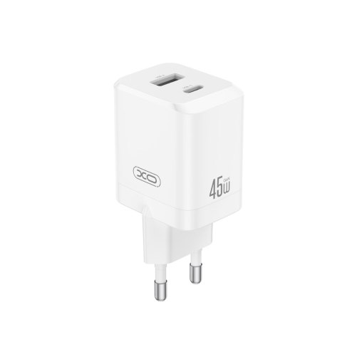 XO ładowarka sieciowa CE36 PD 45W 1x USB-C 1x USB biała
