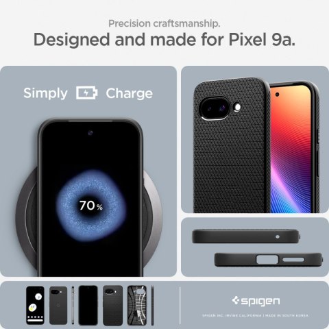 Spigen Nakładka Liquid Air do Google Pixel 9a Matowa Czarna