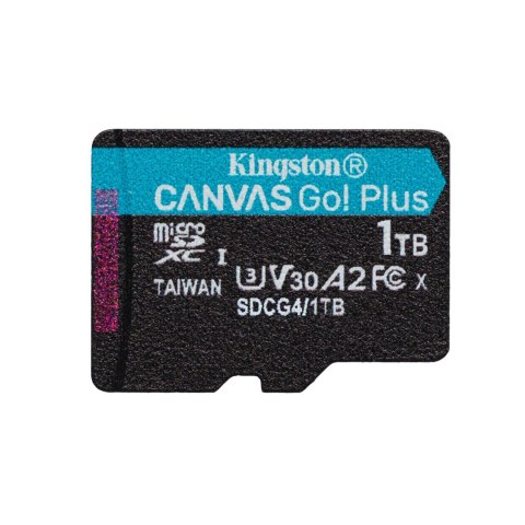 Kingston karta pamięci 1TB microSDXC Canvas Go Plus Gen4 200MB/s A2 U3 V30 + adapter