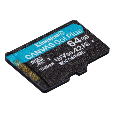 Kingston karta pamięci 64GB microSDXC Canvas Go Plus Gen4 200MB/s A2 U3 V30